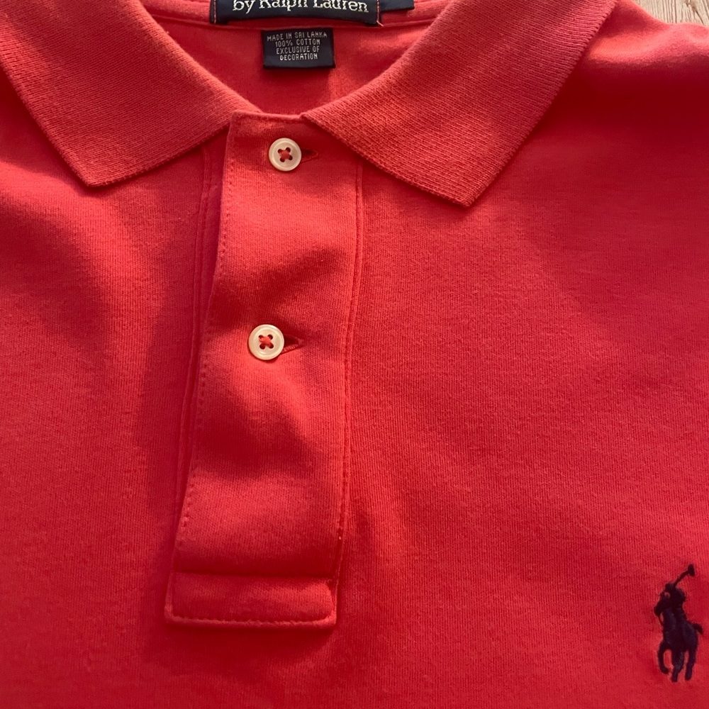 Mens L Salmon/Coral Polo by Ralph Lauren!